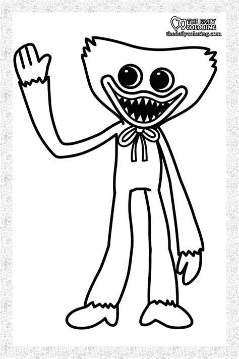 Huggy Wuggy coloring pages. . Huggy wuggy coloring sheet